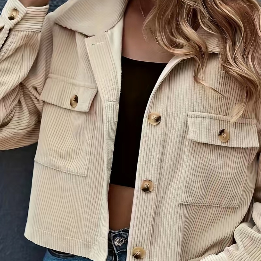 Cropped button down jacket - never worn
